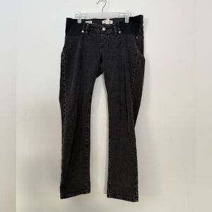 Madewell Maternity Perfect Vintage Jeans Side-Panel Black Gray Wash Size 27